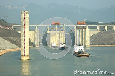 Three Gorges Dam Stock Photo