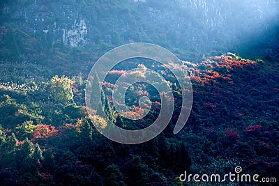 Three Gorges of the Yangtze River Valley Gorge a bunch of sunshine Stock Photo