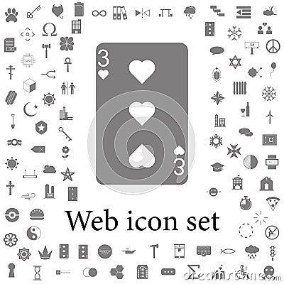 Three hearts icon. web icons universal set for web and mobile Stock Photo