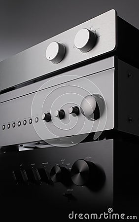 Three Hi-Fi receivers Stock Photo