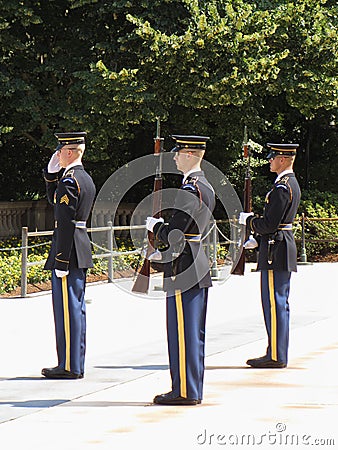 Three Honor Guards Editorial Stock Photo