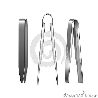 Three hookah tongs Vector Illustration