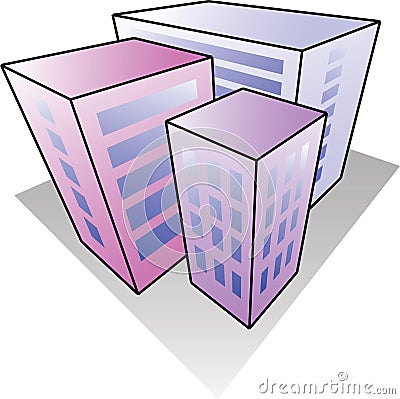 Three houses Vector Illustration