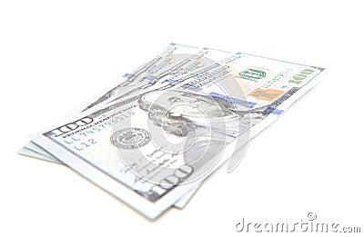 Three hundred dollar notes Stock Photo
