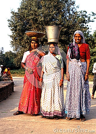 Three Indian Women, Delhi. Editorial Stock Photo