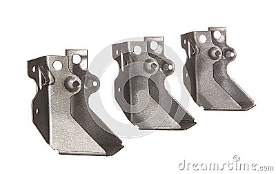 Three Joist Hangers Stock Photo