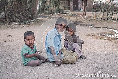 Three kids Editorial Stock Photo