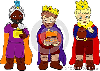 Three kings Vector Illustration