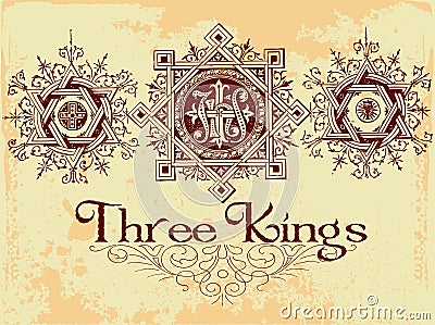 Three Kings Vector Illustration