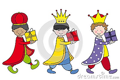 The Three Kings Vector Illustration