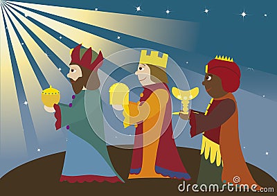 Three kings Vector Illustration