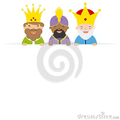 Three kings of orient Vector Illustration