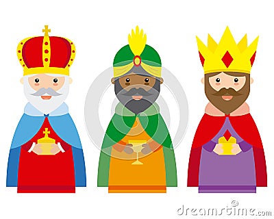 The three kings of orient Vector Illustration
