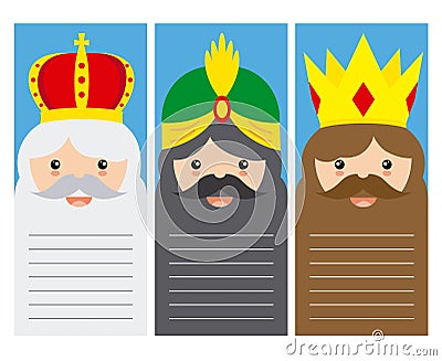 The three kings of orient Vector Illustration