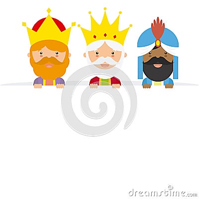 The three kings of orient Vector Illustration