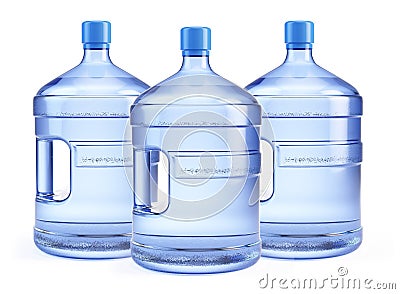 Three Large bottle of pure water Stock Photo