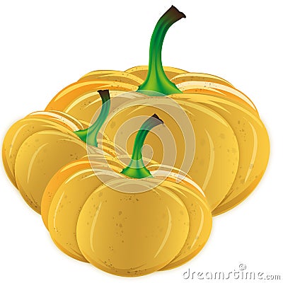 Three large pumpkin Stock Photo