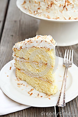 Coconut Cake Stock Photo