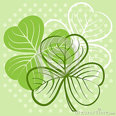Three leaf clover illustration Vector Illustration