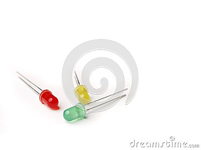 Three LEDs Stock Photo