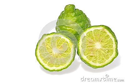 Three leech lime fruits Stock Photo