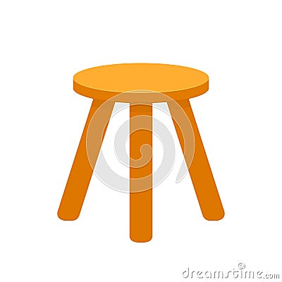 Three legged stool Vector Illustration