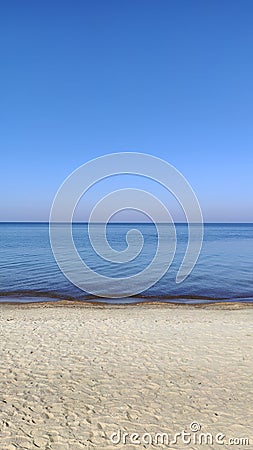 Three lines of baltic sea Stock Photo