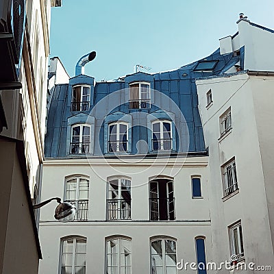 The typical building in parisien style Stock Photo