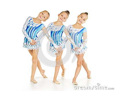 Three little dancers Stock Photo