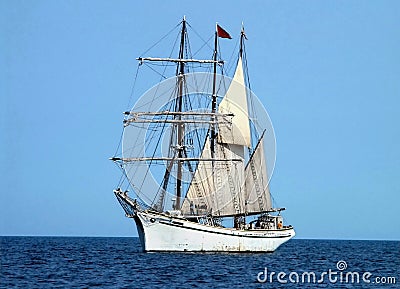 Three masted schooner Stock Photo
