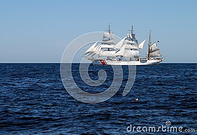 Three masted schooner Stock Photo