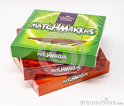 Three Matchmakers boxes Editorial Stock Photo