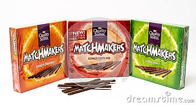 Three Matchmakers boxes Editorial Stock Photo