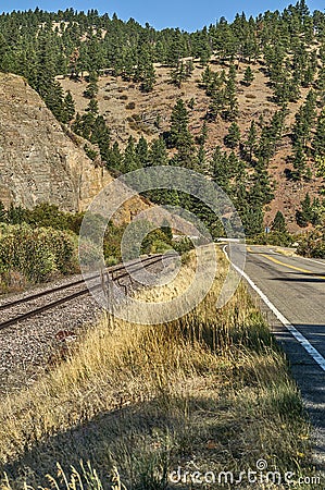 Three Methods of Transportation Curve Right Stock Photo