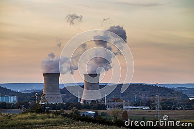 Three Mile Island nuclear plant Stock Photo