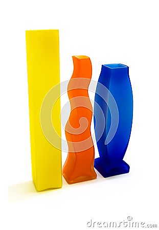 Three modern vases Stock Photo