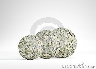 Three money ball Stock Photo