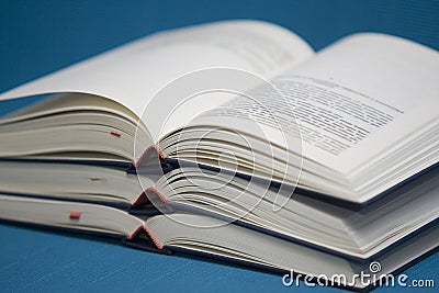 Three open books Stock Photo