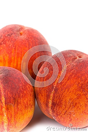 Three peaches Stock Photo