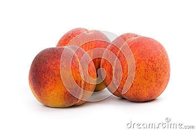 Three peaches Stock Photo