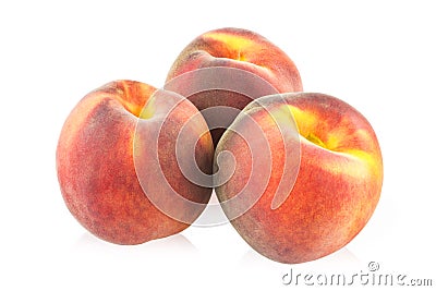 Three peaches Stock Photo