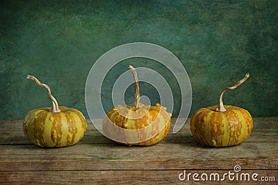 Three pumpkins Stock Photo