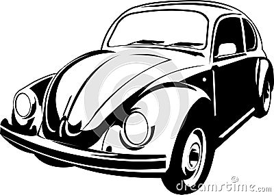 Three quarter view of a beetle Vector Illustration