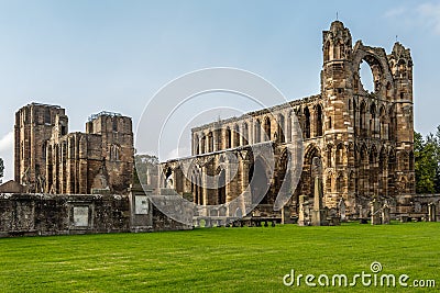 Three quarter view of Elgin cathedral in northern Scotland Editorial Stock Photo