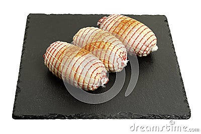 raw chicken rolls Stock Photo