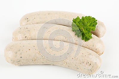 Three raw sausage Stock Photo