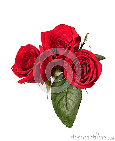 Three Red Roses Stock Photo - Image: 55997525