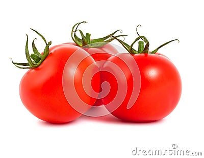 Three ripe tomatoes Stock Photo