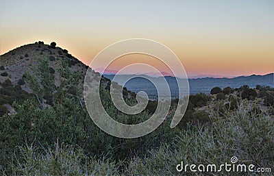 Sunset at Three Rivers Campground Stock Photo