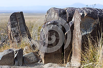 Three Rivers Petroglyph Site Stock Photo